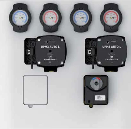 PAW dubbele pompgroep ongemengd/gemengd K31/K32 2x Grundfos Alpha 2 L 15/60 30.323621GM6