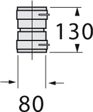 VERBINDINGSSTUK VAILLANT 80 - voor condensatieketel 303512