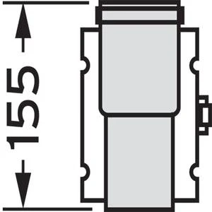 Vaillant RGA concentrisch PP/staal scheidingsadapter 60/100 mm 303915