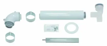 Vaillant RGA concentrisch PP/Staal basis schouwaansluitkit 60/100 mm met uitgang 80 mm 303920