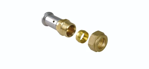 Henco P-serie messing pers verloopmof FF 16 x 15 mm - knelverbinding 30P-1615S-2