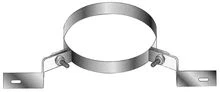 Roccheggiani SPG 316L inox enkelwandig muurbeugel 80 mm 31.173.10.80