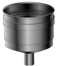 Roccheggiani SPG 316L inox enkelwandig dop en aflaat 180 mm (Viton dichting) 31.450.81.80