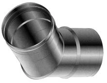 Roccheggiani SPG 316L inox enkelwandig bocht 45° MF 80 x 80 mm (Viton dichting) 31.460.40.80