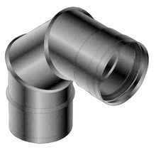 Roccheggiani SPG 316L inox enkelwandig bocht 90° MF 80 x 80 mm (Viton dichting) 31.460.50.80
