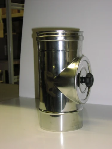 Roccheggiani SPG 316L inox enkelwandig inspectie stuk MF 80 x 80 mm (Viton dichting) 31.463.40.80