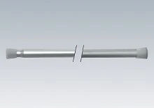 DBJ Standard stang voor douchegordijn telescopisch 1250-2250 mm - alu 316052001