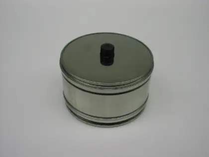 Roccheggiani DP25 inox dubbelwandig stop met aflaat 130 mm (130/180) 31.660.91.30