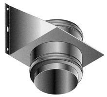 Roccheggiani DP25 inox dubbelwandig muursteun 150 mm (150/200) 31.661.21.50