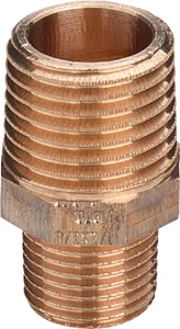 Viega brons verloop nippel MM 1/2 x 1/4 319526