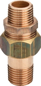 Viega brons 3-delige rechte koppeling vlakdichtend MM 3/8 x 3/8 320188