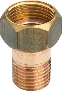 Viega brons 2-delige koppeling met losse moer MF 3/4 x 4/4 320249