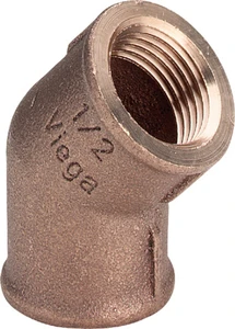 Viega brons knie 45° FF 1/2 x 1/2 320690