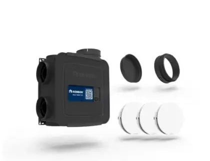 Renson System C+ Healthbox Go ventilatieunit + 3 Aeroo ventielen rond wit - prijs per set 32753