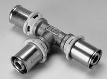 Begetube B-Press messing verloop T-stuk FFF 20 x 20 x 16 mm 328351835