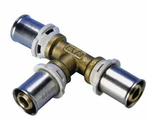 Begetube B-Press messing verloop T-stuk FFF 26 x 26 x 16 mm 328561856