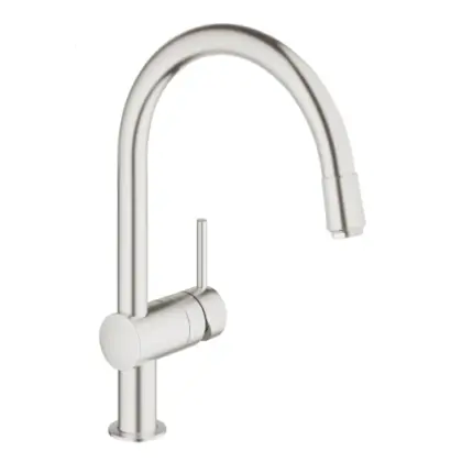 Grohe Minta keukenmengkraan C-uitloop - uit.Mou. - SuperSteel 32918DC0