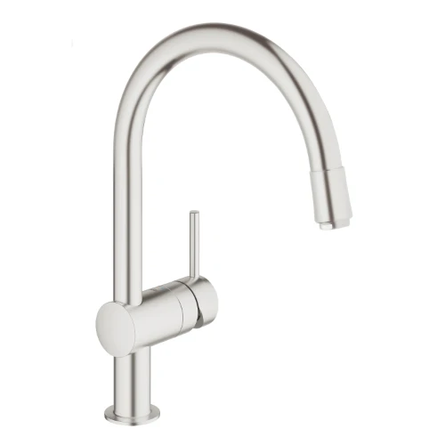 Grohe Minta keukenmengkraan C-uitloop - uit.Mou. - SuperSteel 32918DC0