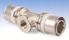 Begetube B-Press messing verloop T-stuk met binnendraad FFF 40 x 3/4 F x 40 mm 338287777