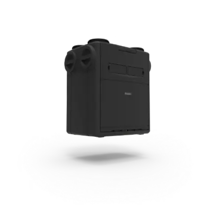 Renson Flux+ Wall 650 systeem D+ ventilatieunit 650 m³/h bij 200 Pa - Centrale detectie CO2 + RH + VOC 34595