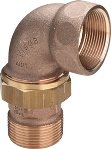 Viega brons 3-delige haakse koppeling vlak dichtend MF 1/2 x 1/2 348663
