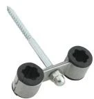 Walraven BIS dubbele buisbeugel met rubber inlage 15 mm - incl houtdraadpen 90 mm - prijs per set 3555015
