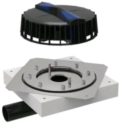 Geberit Pluvia trechter met klemflens voor synthetische dakafdichtingen 56 mm (maximale afvoerdebiet 9l/s) 359.117.00.1
