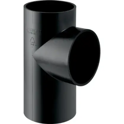 Geberit PE verloop T-stuk 88° 75 x 63 x 75 mm 365.170.16.1