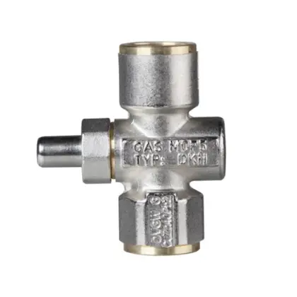 Euro-Index drukknopkraan FF 1/2 x 1/2 - voor gasmanometer 38025