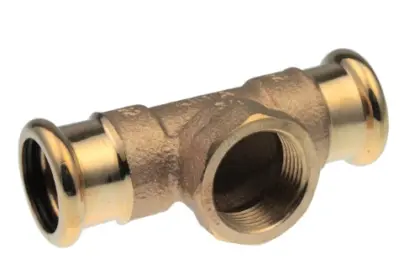 VSH Xpress koper verloop T-stuk met binnendraad 22 x 1/2 F x 22 mm 38591