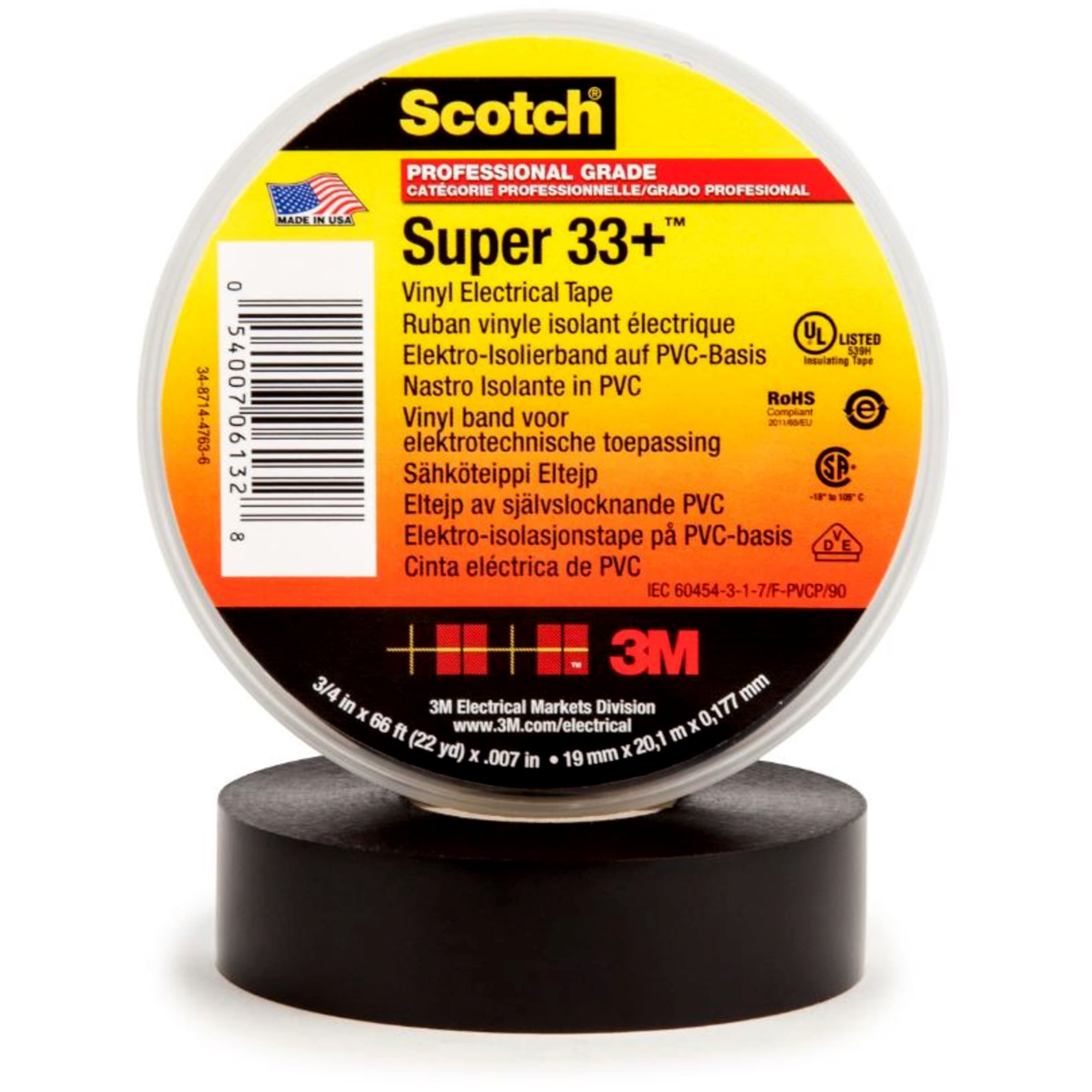 3M Scotch Super 33+ Vinyl elektrische isolatietape