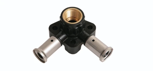 Henco PK-serie PVDF pers dubbele muurplaat 90° FF 20 x 1/2 F x 20 mm 3PK-200420BP