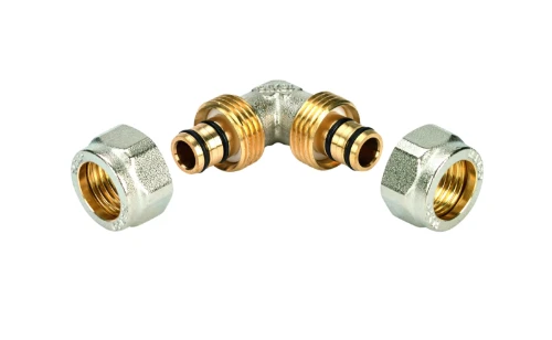 Henco S-serie messing knel bocht 90° FF 26 x 26 mm 4-2626-S