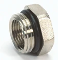 Begetube collectorreductie MF 4/4 x 3/4 - met O-ring - chroom 400001128