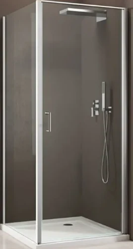 Aquaconcept Factor 410 douchezijpaneel 870-890 mm - chroom blinkend - transparant - glasbewerking: Aquaclean 410.003.000.011.101.109