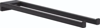 Hansgrohe AddStoris dubbele handdoekenhouder - zwart mat 41770670