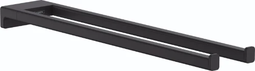 Hansgrohe AddStoris dubbele handdoekenhouder - zwart mat 41770670