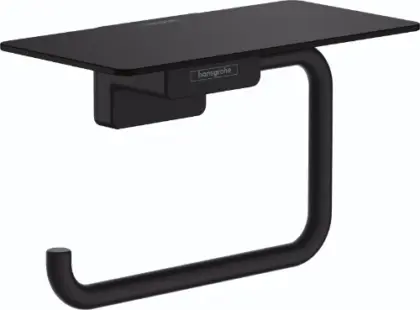 Hansgrohe AddStoris toiletrolhouder met tablet - zwart mat 41772670