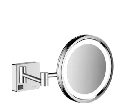 Hansgrohe AddStoris scheerspiegel met LED-verlichting - chroom 41790000