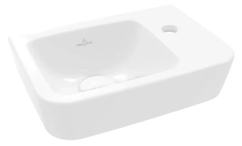 Villeroy & Boch O.Novo handenwasser compact 360 x 250 mm - wit - met kraangat rechts - zonder overloop 43433701