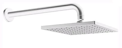 Hansa Hansaviva hoofddouche vierkant 200 x 200 mm - wandmodel - chroom 44260240