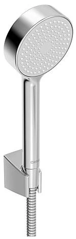 Hansa HansaBasicjet handdoucheset 95 mm - 1 straal - chroom (bestaat uit: handdouche - doucheflexibel 1500 mm - wandhouder) - prijs per set 44680113