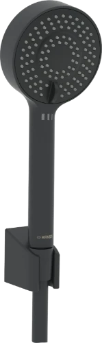 Hansa HansaBasicjet handdoucheset 95 mm - 3 stralen - zwart mat (bestaat uit: handdouche - doucheflexibel 1500 mm - wandhouder) - prijs per set 4468013333