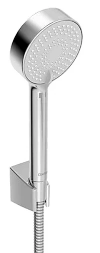 Hansa HansaBasicjet handdoucheset 95 mm - 3 stralen - chroom (bestaat uit: handdouche - doucheflexibel 1500 mm - wandhouder) - prijs per set 44680133