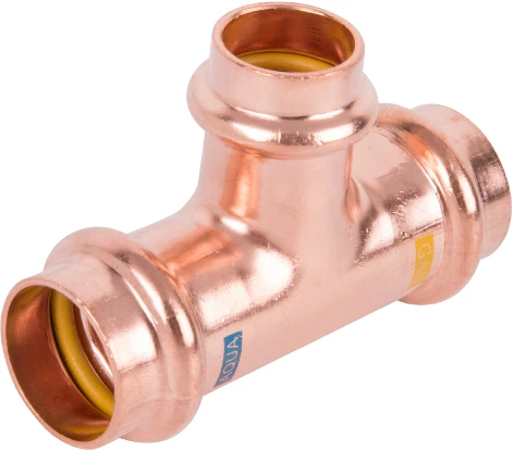 Combiline Aquagas verloop T-stuk 22 x 15 x 22 mm (V-profiel) 45110221522