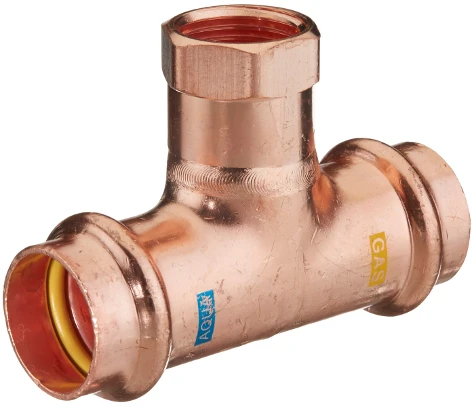 Combiline Aquagas verloop T-stuk met binnendraad 22 x 1/2 F x 22 mm (V-profiel) 45120221222