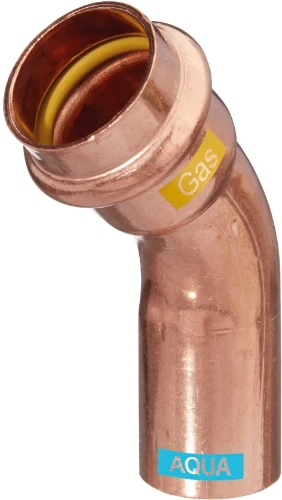 Combiline Aquagas inschuif bocht 45° MF 54 x 54 mm (V-profiel) 452405454