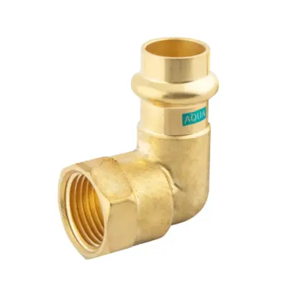 Combiline Aquagas messing overgangsbocht 90° FF 28 x 4/4 F 4528028100