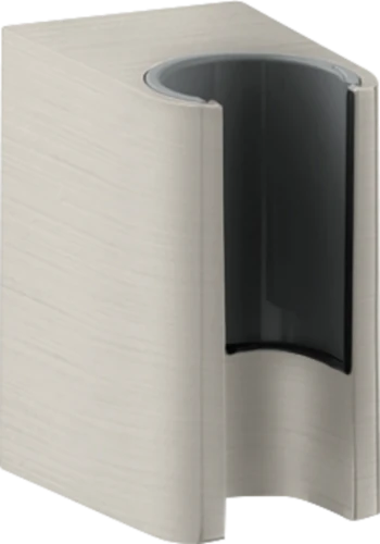 Axor One wandhouder voor doucheslangen met een cilindrische moer - Stainless Steel Optic 45721800