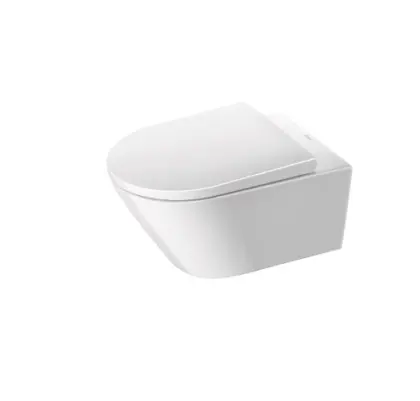 Duravit D-Neo hangtoilet Rimless PACK (hangtoilet + zitting met softclose) zonder spoelrand - wit - B360xD540 mm - verborgen bevestiging 45770900A1